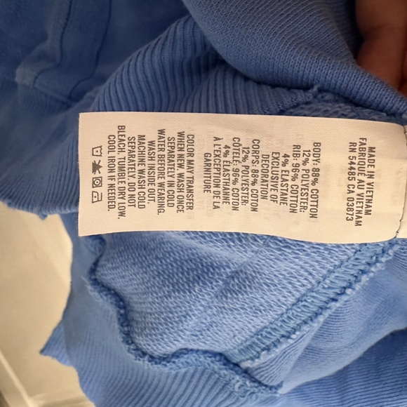 Aerie | Women’s Keep It Light Crochet Sweatshirt  Blue Womens Size S Oversized f - Picture 15 of 15